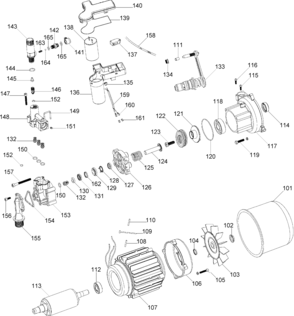 PUMP Diagram and Parts List for PW1750-BR Type 1 Porter Cable Pressure Washer